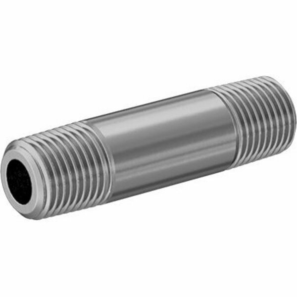 Bsc Preferred Thick-Wall Brass Threaded Pipe Nipple Threaded on Both Ends 1/8 NPT 1-1/2 Long 9149K21